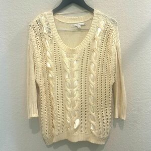 Lauren Conrad chunky cable knit sweater XL